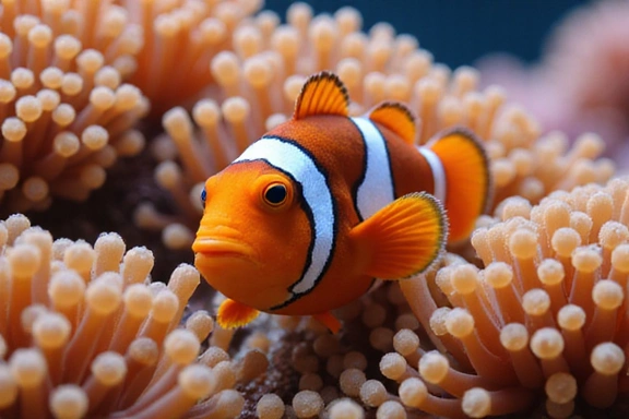 Exotic marine invertebrate on a coral reef